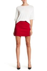 Theory   Irenah Saxton Stretch Wool A-Line Skirt   Nordstrom Rack red at Nordstrom Rack